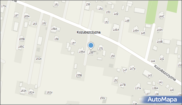 Kozubszczyzna, Kozubszczyzna, 155, mapa Kozubszczyzna