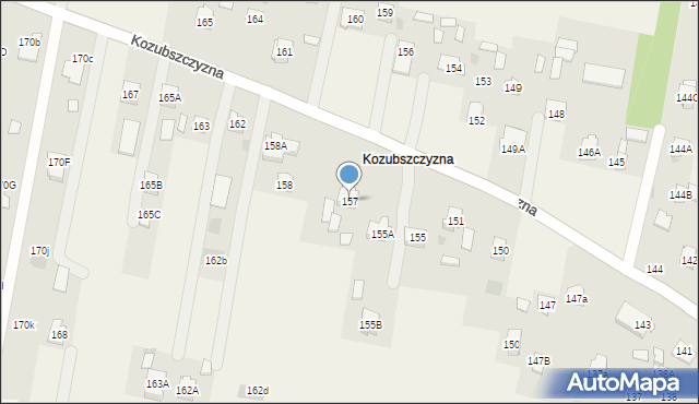 Kozubszczyzna, Kozubszczyzna, 157, mapa Kozubszczyzna