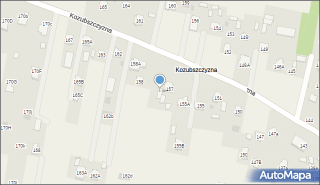 Kozubszczyzna, Kozubszczyzna, 157A, mapa Kozubszczyzna