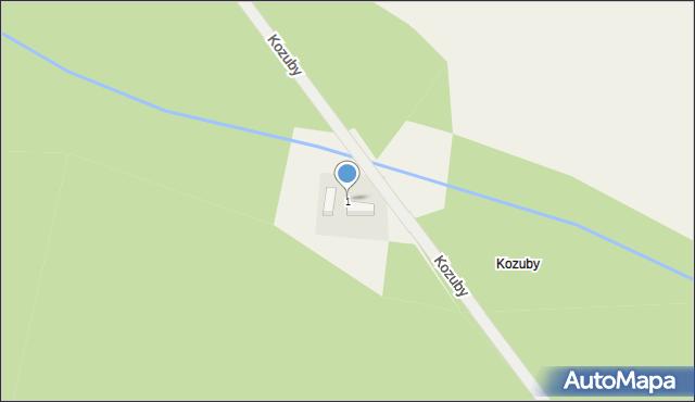 Kozuby, Kozuby, 1, mapa Kozuby