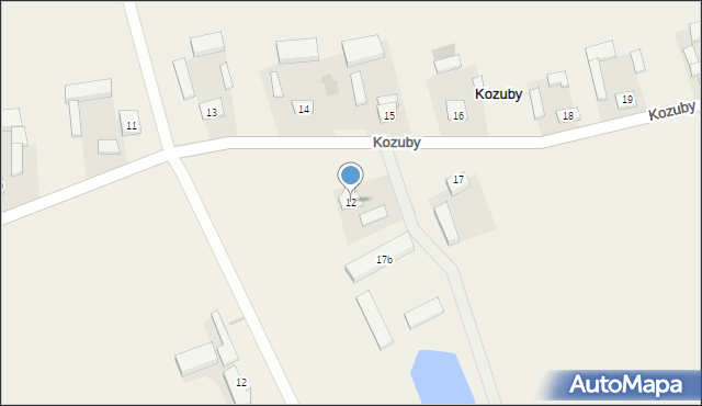 Kozuby, Kozuby, 12, mapa Kozuby