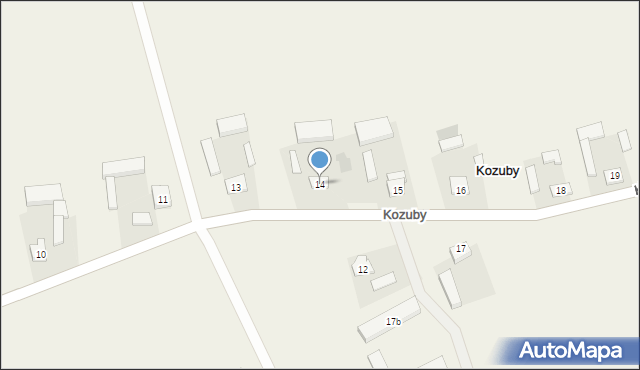 Kozuby, Kozuby, 14, mapa Kozuby