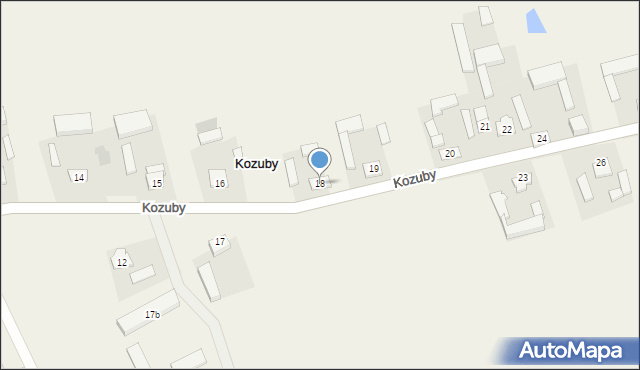 Kozuby, Kozuby, 18, mapa Kozuby