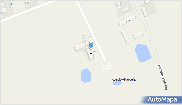 Kozuby, Kozuby-Parcela, 12, mapa Kozuby