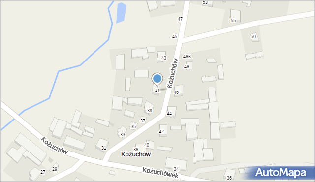 Kożuchów, Kożuchów, 41, mapa Kożuchów