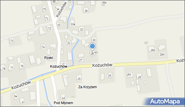 Kożuchów, Kożuchów, 28, mapa Kożuchów