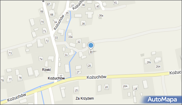 Kożuchów, Kożuchów, 30, mapa Kożuchów