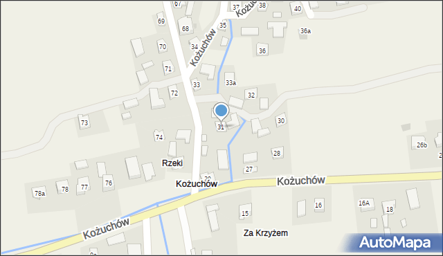 Kożuchów, Kożuchów, 31, mapa Kożuchów