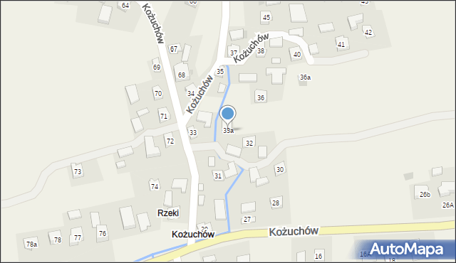 Kożuchów, Kożuchów, 33a, mapa Kożuchów