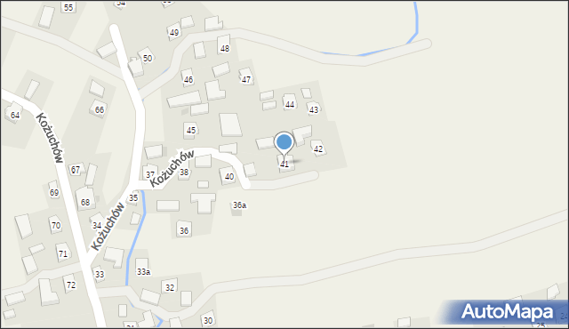 Kożuchów, Kożuchów, 41, mapa Kożuchów