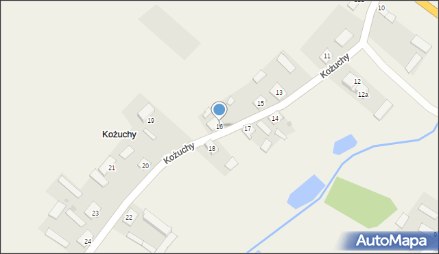 Kożuchy, Kożuchy, 16, mapa Kożuchy