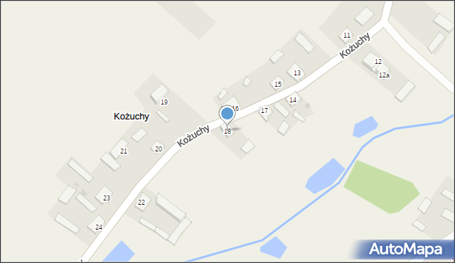 Kożuchy, Kożuchy, 18, mapa Kożuchy