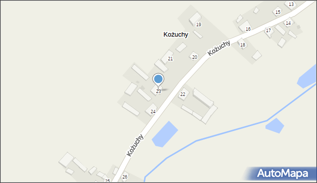 Kożuchy, Kożuchy, 23, mapa Kożuchy