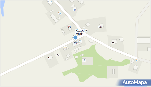 Kożuchy Małe, Kożuchy Małe, 2/3, mapa Kożuchy Małe