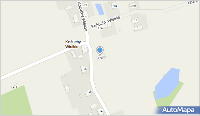 Kożuchy Wielkie, Kożuchy Wielkie, 17C, mapa Kożuchy Wielkie