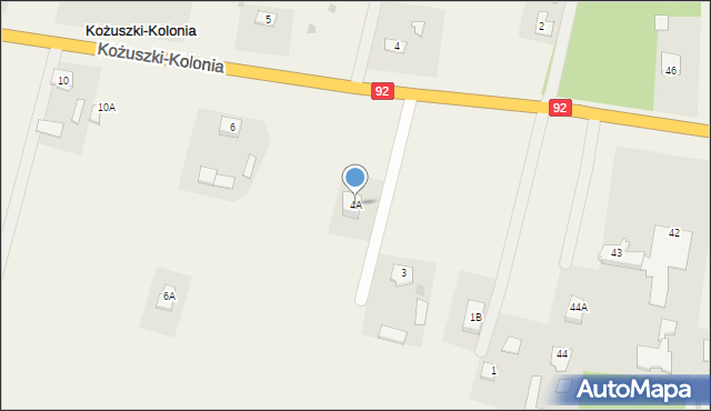 Kożuszki-Kolonia, Kożuszki-Kolonia, 4A, mapa Kożuszki-Kolonia