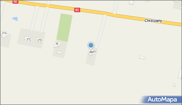 Kożuszki-Parcel, Kożuszki-Parcel, 38A, mapa Kożuszki-Parcel