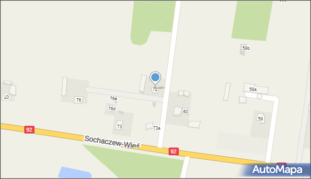 Kożuszki-Parcel, Kożuszki-Parcel, 72, mapa Kożuszki-Parcel