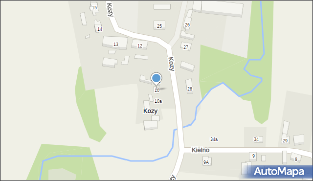 Kozy, Kozy, 10, mapa Kozy