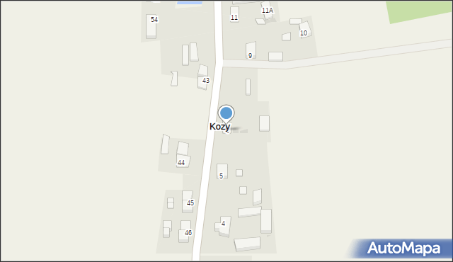 Kozy, Kozy, 6, mapa Kozy