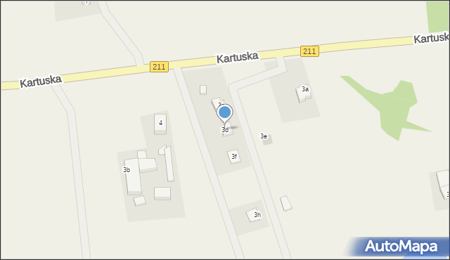 Kożyczkowo, Kożyczkowo, 3d, mapa Kożyczkowo