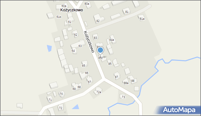 Kożyczkowo, Kożyczkowo, 85c, mapa Kożyczkowo