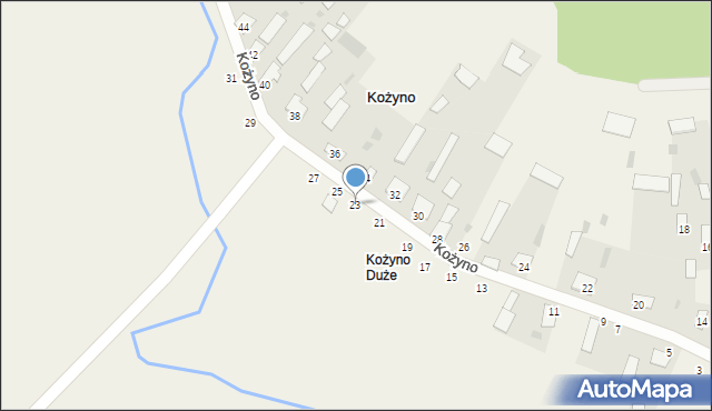 Kożyno, Kożyno, 23, mapa Kożyno