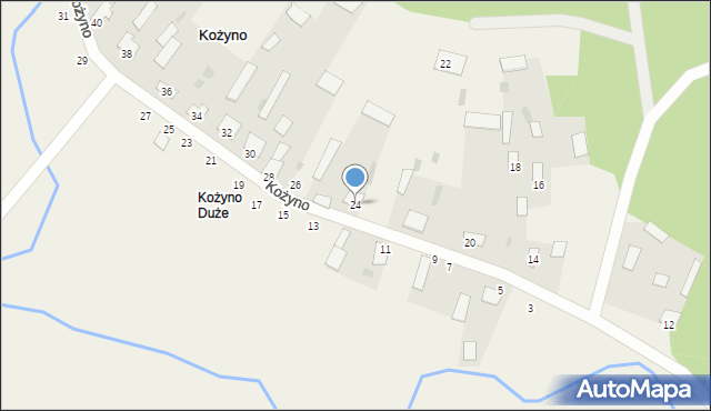 Kożyno, Kożyno, 24, mapa Kożyno