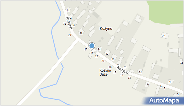 Kożyno, Kożyno, 25, mapa Kożyno