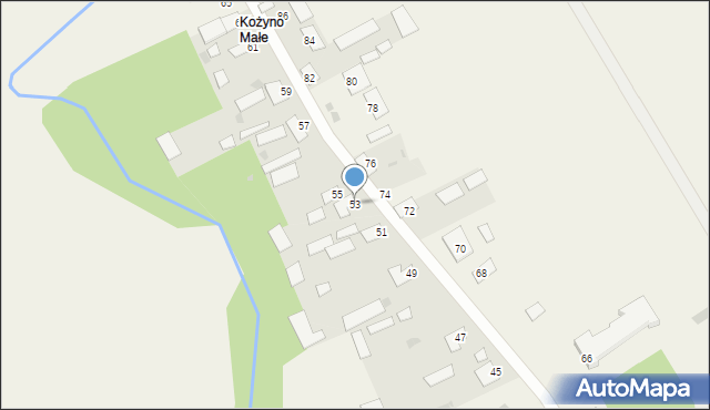 Kożyno, Kożyno, 53, mapa Kożyno