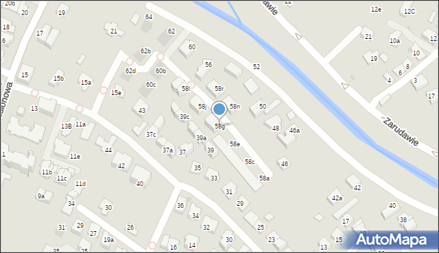 Kraków, Korbutowej Ludmiły, 58g, mapa Krakowa