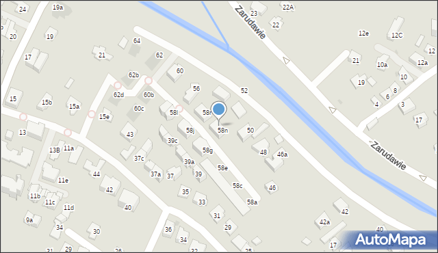 Kraków, Korbutowej Ludmiły, 58p, mapa Krakowa