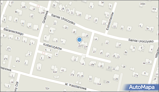 Kraków, Kotlarczyków Jana i Józefa, 11, mapa Krakowa