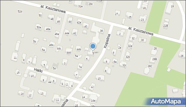 Kraków, Kopalina, 3, mapa Krakowa