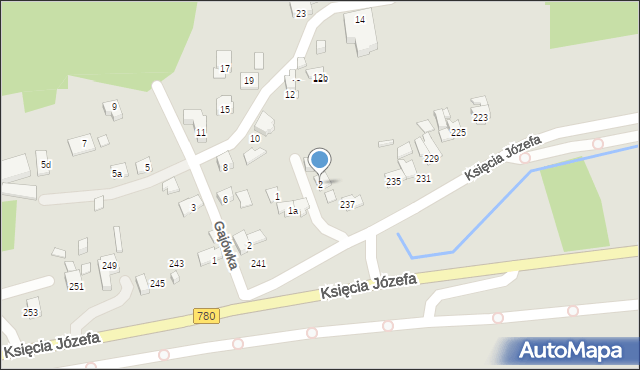 Kraków, Koziarówka, 2, mapa Krakowa