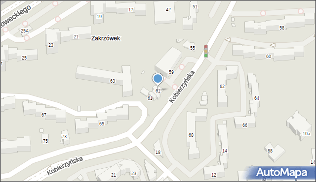 Kraków, Kobierzyńska, 61, mapa Krakowa