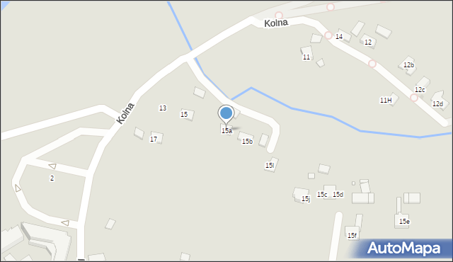 Kraków, Kolna, 15a, mapa Krakowa