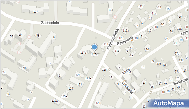 Kraków, Kobierzyńska, 117a, mapa Krakowa