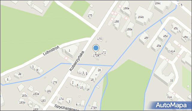 Kraków, Kobierzyńska, 172a, mapa Krakowa