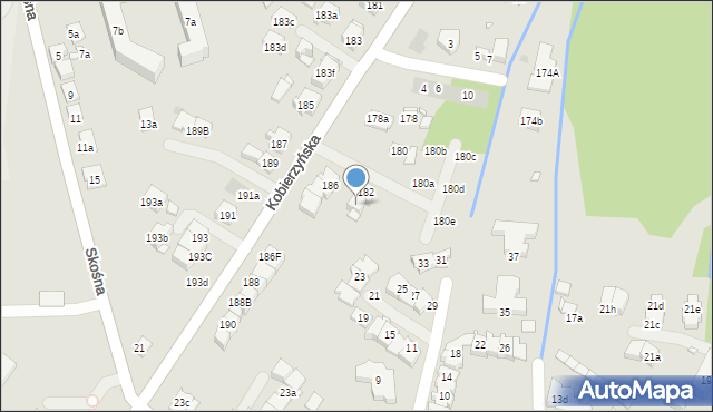 Kraków, Kobierzyńska, 184, mapa Krakowa