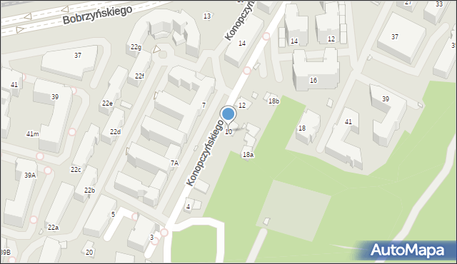 Kraków, Konopczyńskiego Władysława, prof., 10, mapa Krakowa