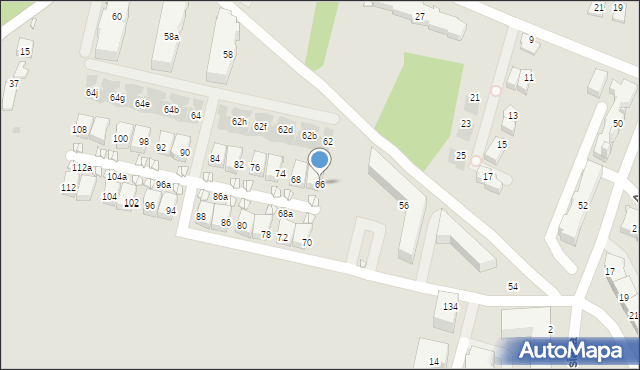 Kraków, Komuny Paryskiej, 66, mapa Krakowa