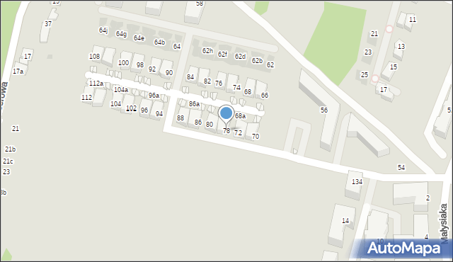 Kraków, Komuny Paryskiej, 78, mapa Krakowa