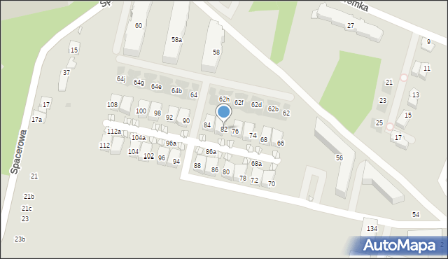 Kraków, Komuny Paryskiej, 82, mapa Krakowa