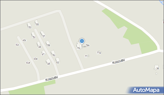 Kraków, Koszutki, 79a, mapa Krakowa