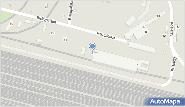 Kraków, Kosiarzy, 8b, mapa Krakowa