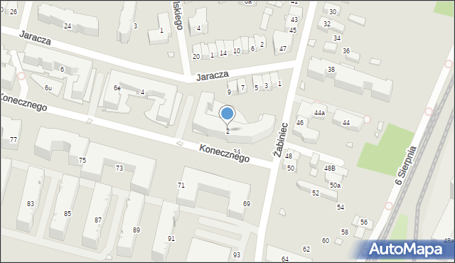 Kraków, Konecznego Feliksa, 2, mapa Krakowa