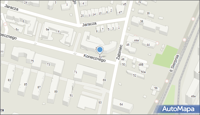 Kraków, Konecznego Feliksa, 34, mapa Krakowa