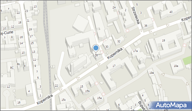 Kraków, Kopernika Mikołaja, 26, mapa Krakowa