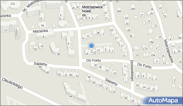 Kraków, Korfantego Wojciecha, 14, mapa Krakowa